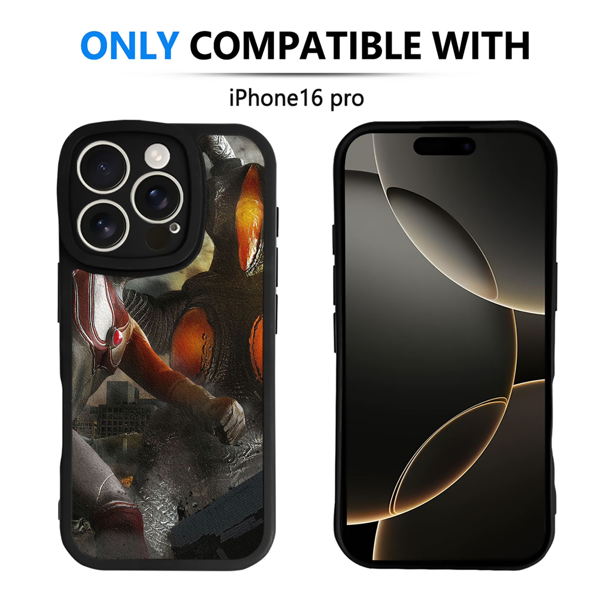 （画像用） ウルトラマン Ultraman 【iPhone 16シリーズ対応】シリコンスマホケース（レザー調） 材質：シリコン